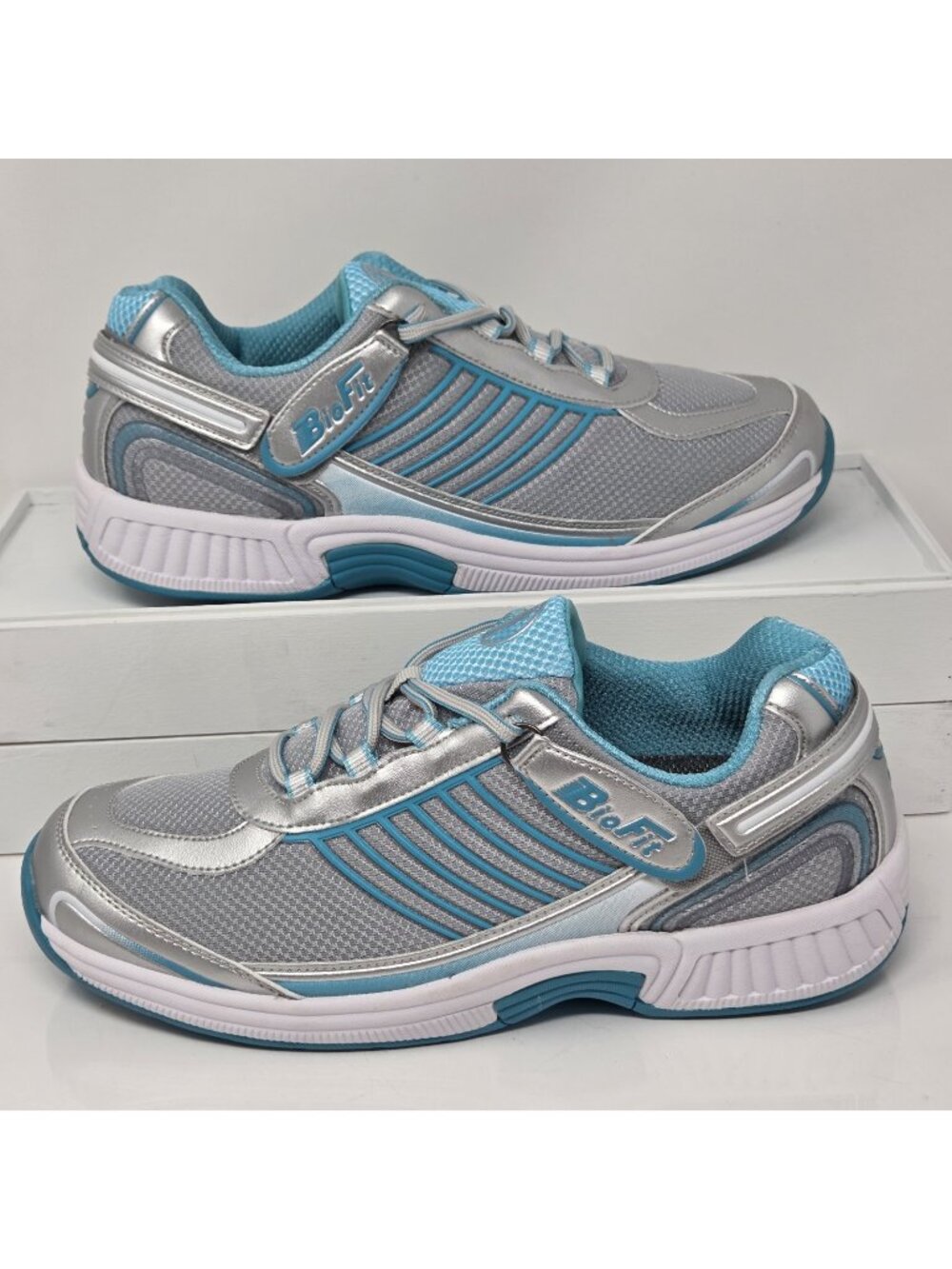 ORTHOFEET Womens 11.5 Verve Turquoise Orthopedic Walking Shoes Tie Less Sneakers